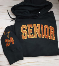 Load image into Gallery viewer, Senior Glitter HOODED Sweatshirt