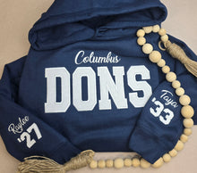 Load image into Gallery viewer, Columbus Dons Glitter CREWNECK Sweatshirt