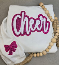 Load image into Gallery viewer, Cheer Glitter HOODED Sweatshirt