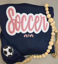 Load image into Gallery viewer, Soccer Glitter HOODED Sweatshirt