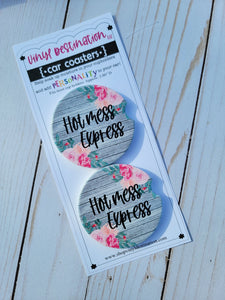 HOT MESS EXPRESS CAR COASTERS COASTERS (SET OF 2)