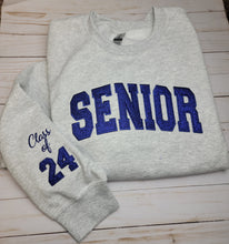 Load image into Gallery viewer, Senior Glitter CREWNECK Sweatshirt
