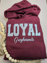 Load image into Gallery viewer, Loyal Greyhounds Glitter YOUTH HOODED Sweatshirt

