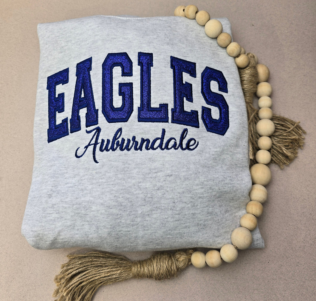 Auburndale Eagles Glitter YOUTH CREWNECK Sweatshirt