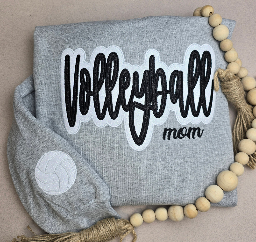 Volleyball Glitter HOODED Sweatshirt