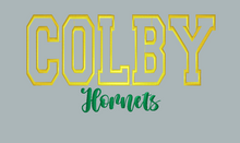 Load image into Gallery viewer, Colby Hornets HOODED Embroidered Glitter Sweatshirt
