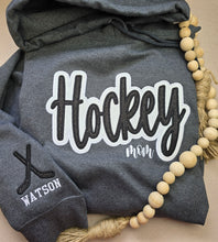 Load image into Gallery viewer, Hockey Glitter HOODED Sweatshirt
