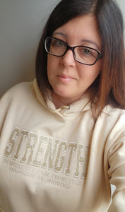 Strength Glitter HOODED Sweatshirt