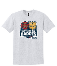 Load image into Gallery viewer, Battle of the Badges Adult Heather Ash T-Shirt
