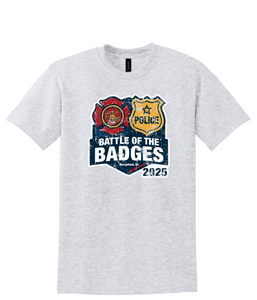 Battle of the Badges Adult Heather Ash T-Shirt