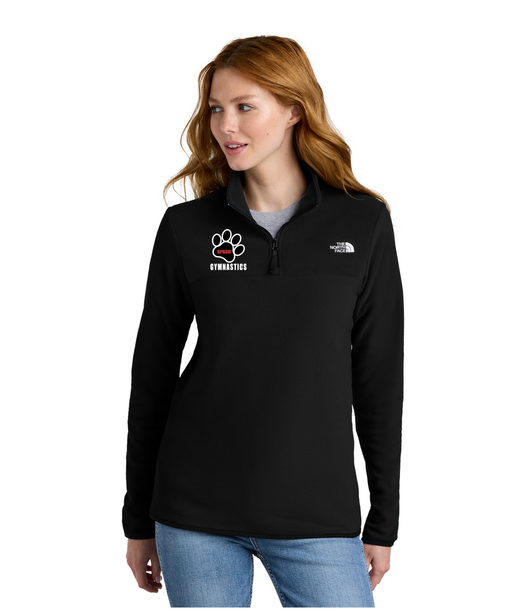 North Face Women's Fleece 1/4 Zip Fleece (Embriodered)
