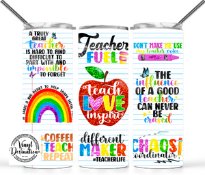 TEACH LOVE INSPIRE TUMBLER