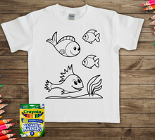 Load image into Gallery viewer, FISH COLORING T-SHIRT
