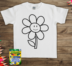 FLOWER COLORING T-SHIRT