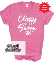 Load image into Gallery viewer, CLASSY WITH A SAVAGE SIDE T-SHIRT
